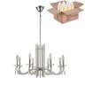 Подвесная люстра Crystal Lux с лампочками AURELIO SP8 GOLD+CHROME/TRANSPARENT+Lamps E14 Свеча