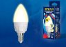 Диммируемая светодиодная лампа E14 7W 3000K (теплый) Uniel LED-C37 7W-3000K-E14-FR-DIM PLP01WH (UL-00004296)