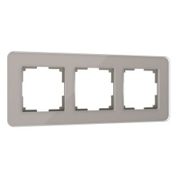 Рамка из стекла на 3 поста Elite дымчатый Werkel W0032417