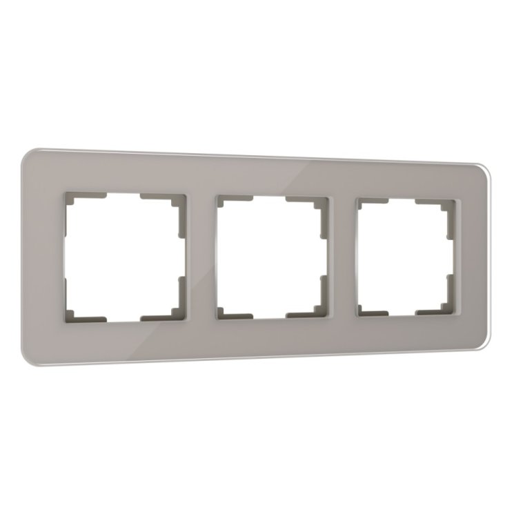 Рамка из стекла на 3 поста Elite дымчатый Werkel W0032417