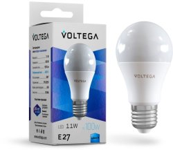 Светодиодная лампа E27 11W 4000К (белый) Simple Voltega 5738