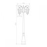 Virgo F/2 капучино (арт. GLXT-1450F/2) Уличный фонарный столб Elektrostandard (a031925)