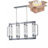 Подвесная люстра Crystal Lux с лампочками TOMAS SP8 L1000 CHROME+Lamps E14 Свеча