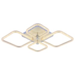 Светодиодная диммируемая люстра с ПДУ Profit Light 8049/2+2 WHT 100W+8W RGB