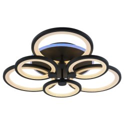 Светодиодная диммируемая люстра с ПДУ Profit Light 8077/3+3 GRP 144W+8W RGB