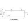 Питание боковое для однофазного шинопровда Barra Lightstar 505117