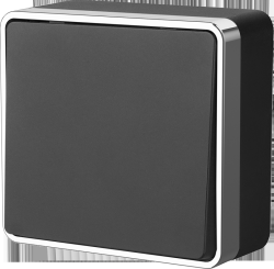 Выключатель одноклавишный Gallant (черный/хром) Werkel W5010035