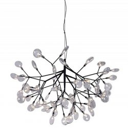 Подвесная светодиодная люстра Crystal Lux Evita SP63 BLack/Transparent