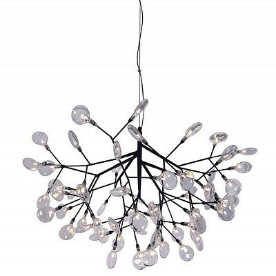 Подвесная светодиодная люстра Crystal Lux Evita SP63 BLack/Transparent