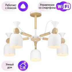 Люстра на штанге Velante с поддержкой Алиса 225-003-05-A