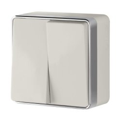 Выключатель двухклавишный Gallant (слоновая кость) Werkel W5020003