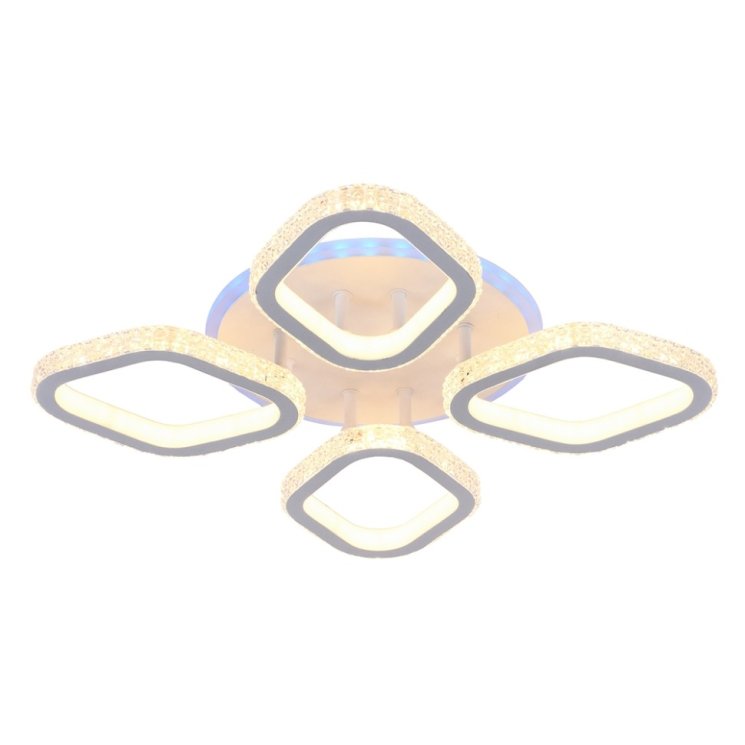Светодиодная диммируемая люстра с ПДУ Profit Light 8044/4 WHT 136W+6,5W RGB
