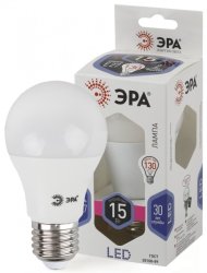 Светодиодная лампа Е27 15W 6000К (холодный) Эра LED A60-15W-860-E27 (Б0031396)
