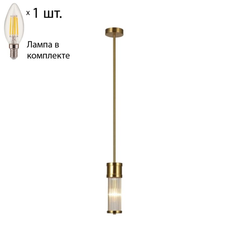 Подвесной светильник с лампочкой Favourite Mirabili 2850-1P+Lamps E14 Свеча