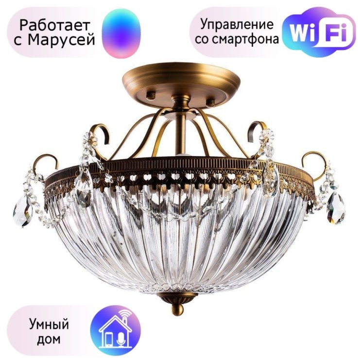 Потолочная люстра Arte Lamp Schelenberg с поддержкой Маруся A4410PL-3SR-М
