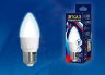 Светодиодная лампа E27 7W 4000K (белый) Uniel LED-C37 7W-NW-E27-FR PLP01WH (UL-00002412)