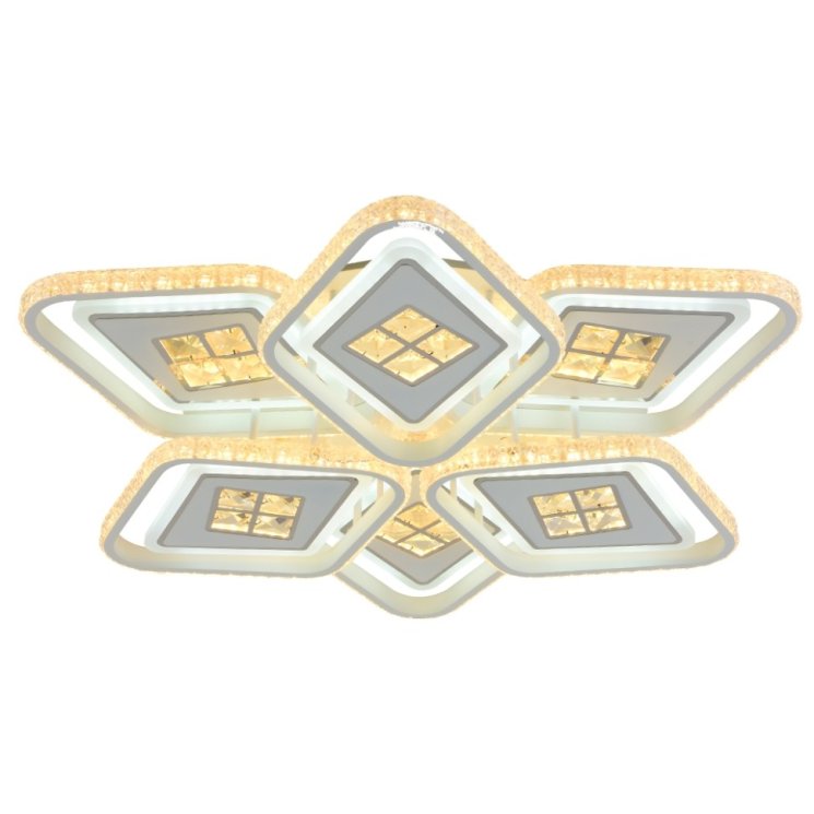Светодиодная диммируемая люстра с ПДУ Profit Light 8054/3+3 WHT 324W