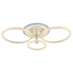 Светодиодная диммируемая люстра с ПДУ Profit Light 8024/2+2 WHT 93W+7W RGB