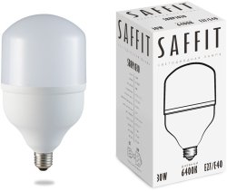 Светодиодная промышленная лампа E27 30W 4000K (белый) Saffit SBHP1030 55090