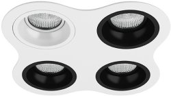 D64606070707 Встраиваемый точечный светильник Domino Round Lightstar (комплект из 214646+214606+214607+214606+214607)