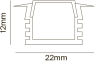 2м. Встраиваемый алюминиевый профиль для светодиодной ленты Maytoni Led strip ALM005S-2M