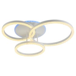 Светодиодная диммируемая люстра с ПДУ Profit Light 5895/3 WHT 114W+8W RGB