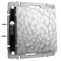Выключатель одноклавишный (серебряный) Hammer Werkel W1210006