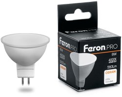 Лампа светодиодная Feron.PRO LB-1608 MR16 G5.3 8W 4000K 38090