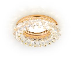 Встраиваемый светильник Ambrella light Crystal K206 CL/G