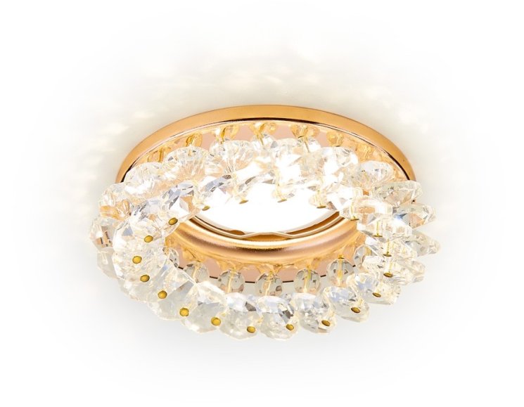 Встраиваемый светильник Ambrella light Crystal K206 CL/G
