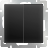 Выключатель двухклавишный (черный матовый) Werkel W1120008