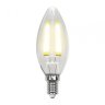 Филаментная светодиодная лампа E14 7,5W 4000К (белый) Air Uniel LED-C35-7.5W-NW-E14-CL GLA01TR (UL-00003247)