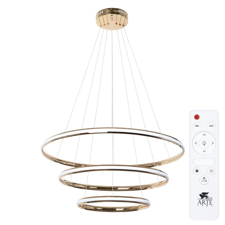 Подвесная люстра с пультом ДУ Arte Lamp Meridiana A2198SP-3GO