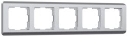 Рамка на 5 постов (серебряный) Werkel W0052106