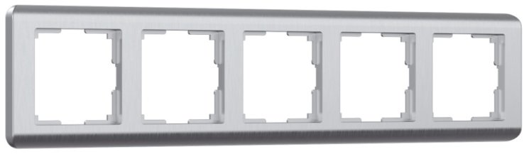 Рамка на 5 постов (серебряный) Werkel W0052106