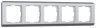 Рамка на 5 постов (серебряный) Werkel W0052106