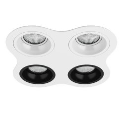 D64606060707 Встраиваемый точечный светильник Domino Round Lightstar (комплект из 214646+214606+214606+214607+214607)