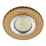 Встраиваемый светильник с LED подсветкой Fametto Luciole DLS-L143 Gu5.3 Glassy/Gold (UL-00003884)