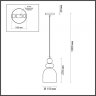 Подвесной светильник с лампочкой Lumion Gillian 4589/1B+Lamps E27 P45