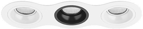 D636060706 Встраиваемый точечный светильник Domino Round Lightstar (комплект из 214636+214606+214607+214606)