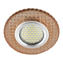 Встраиваемый светильник с LED подсветкой Fametto Luciole DLS-L143 Gu5.3 Glassy/Light Tea (UL-00003885)