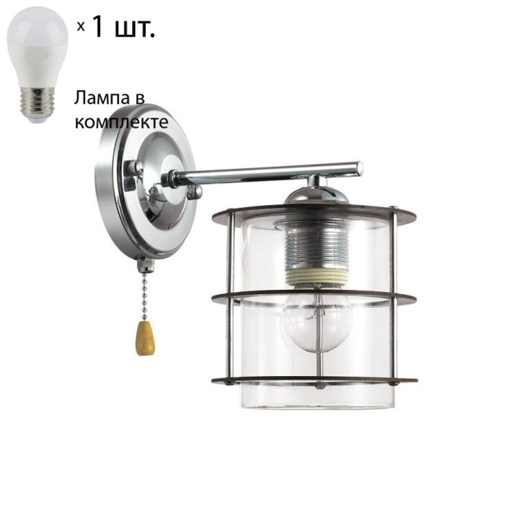 Бра с лампочкой Lumion Rotondum 3504/1W+Lamps E27 P45