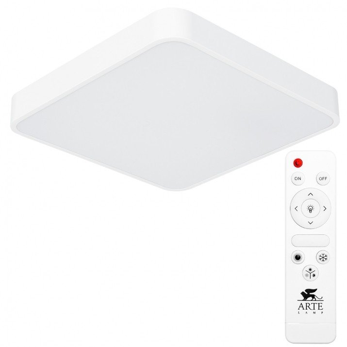 Светодиодный настенно-потолочный светильник с ПДУ Arte Lamp A2663Pl-1WH