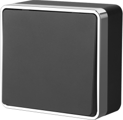 Выключатель одноклавишный Gallant (черный/хром) Werkel W5010035