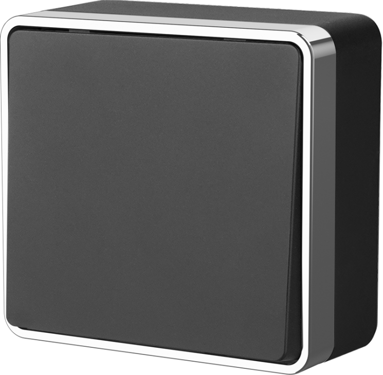 Выключатель одноклавишный Gallant (черный/хром) Werkel W5010035