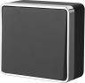 Выключатель одноклавишный Gallant (черный/хром) Werkel W5010035