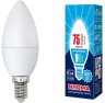 Лампа светодиодная (UL-00003803) E14 9W 4000K матовая LED-C37-9W/NW/E14/FR/NR