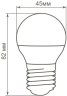 Светодиодная лампа E27 5W 4000K (белый) G45 Feron LB-38 (25405)
