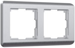 Рамка на 2 поста (серебряный) Werkel W0022106