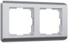 Рамка на 2 поста (серебряный) Werkel W0022106